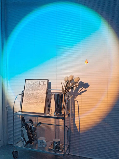 Lampara de Atardecer con Luz Multicolor