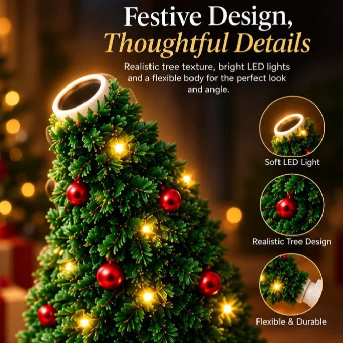 Lámpara LED Decorativa en Forma de Árbol para Navidad y Halloween
