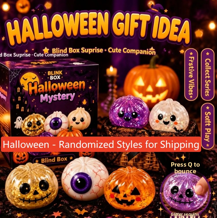 Juguete Squishy Antiestrés de Halloween – Figuras Sorpresa Rebotadoras