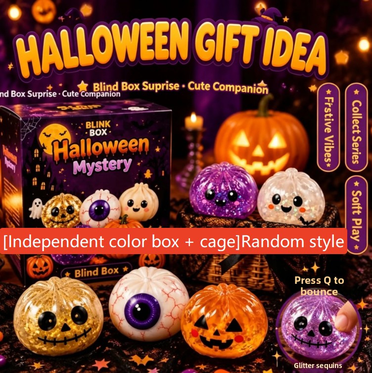 Juguete Squishy Antiestrés de Halloween – Figuras Sorpresa Rebotadoras
