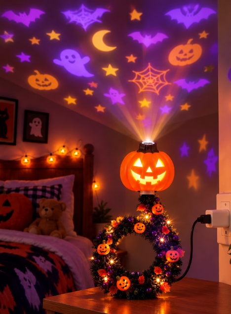 Lámpara LED Decorativa en Forma de Árbol para Navidad y Halloween